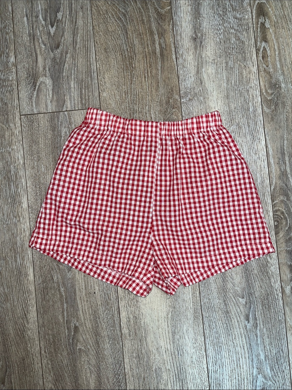 SHEIN Red Gingham High Waist Women’s Shorts